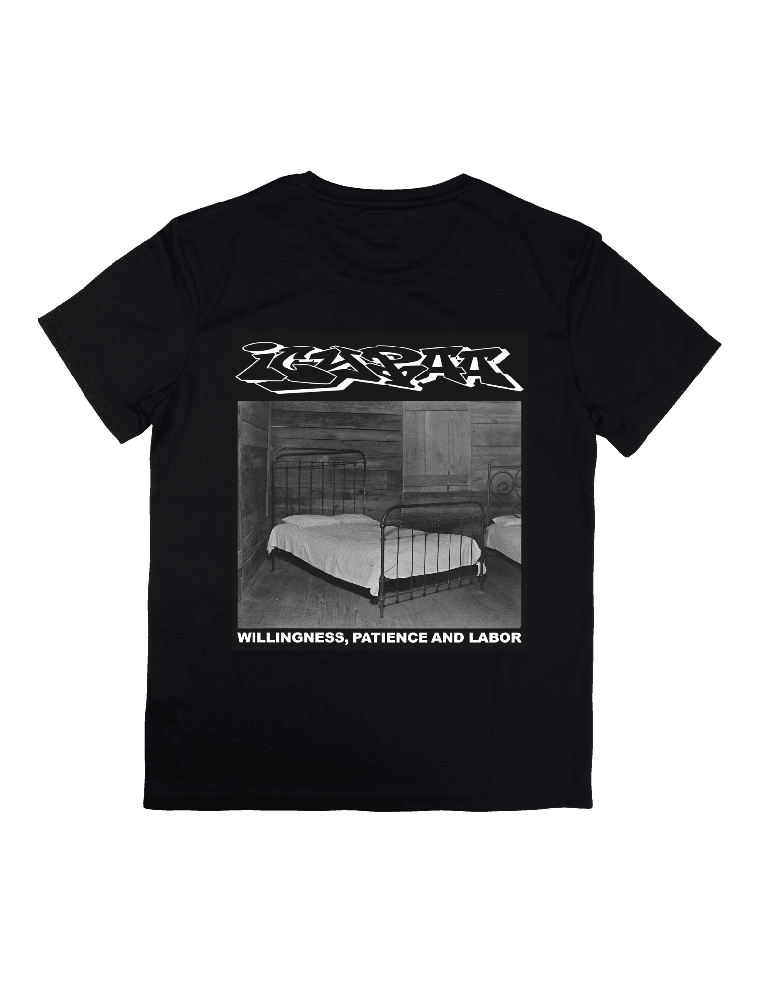 Willingness, Patience, and Labor: Bed T-Shirt
